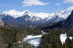 13 Icy Bow River, Mount Inglismaldie, Mount Girouard And Mount Peechee From Banff Springs Hotel Upper Bow Valley Terrace In Winter